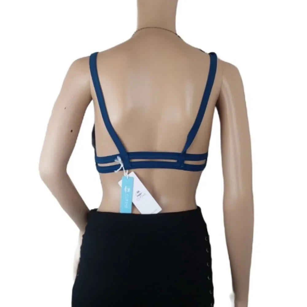 Cupshe Teal Blue Caged Cheeky Bikini - Picture 3 of 3